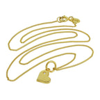 Gold Plated Sterling Silver & Genuine Diamond Heart Necklace