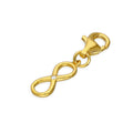 Gold Plated Sterling Silver & Genuine Diamond Infinity Symbol Clip on Charm