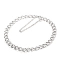 Sterling Silver Light Curb Chain Charm Bracelet