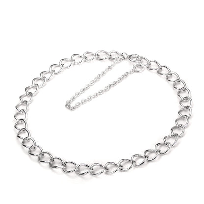 Sterling Silver Light Curb Chain Charm Bracelet