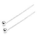 Sterling Silver 4mm Ball Pull Through Earrings