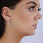 Sterling Silver 4mm Ball Pull Through Earrings