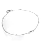 Sterling Silver Beaded Diamond Cut Star Bracelet