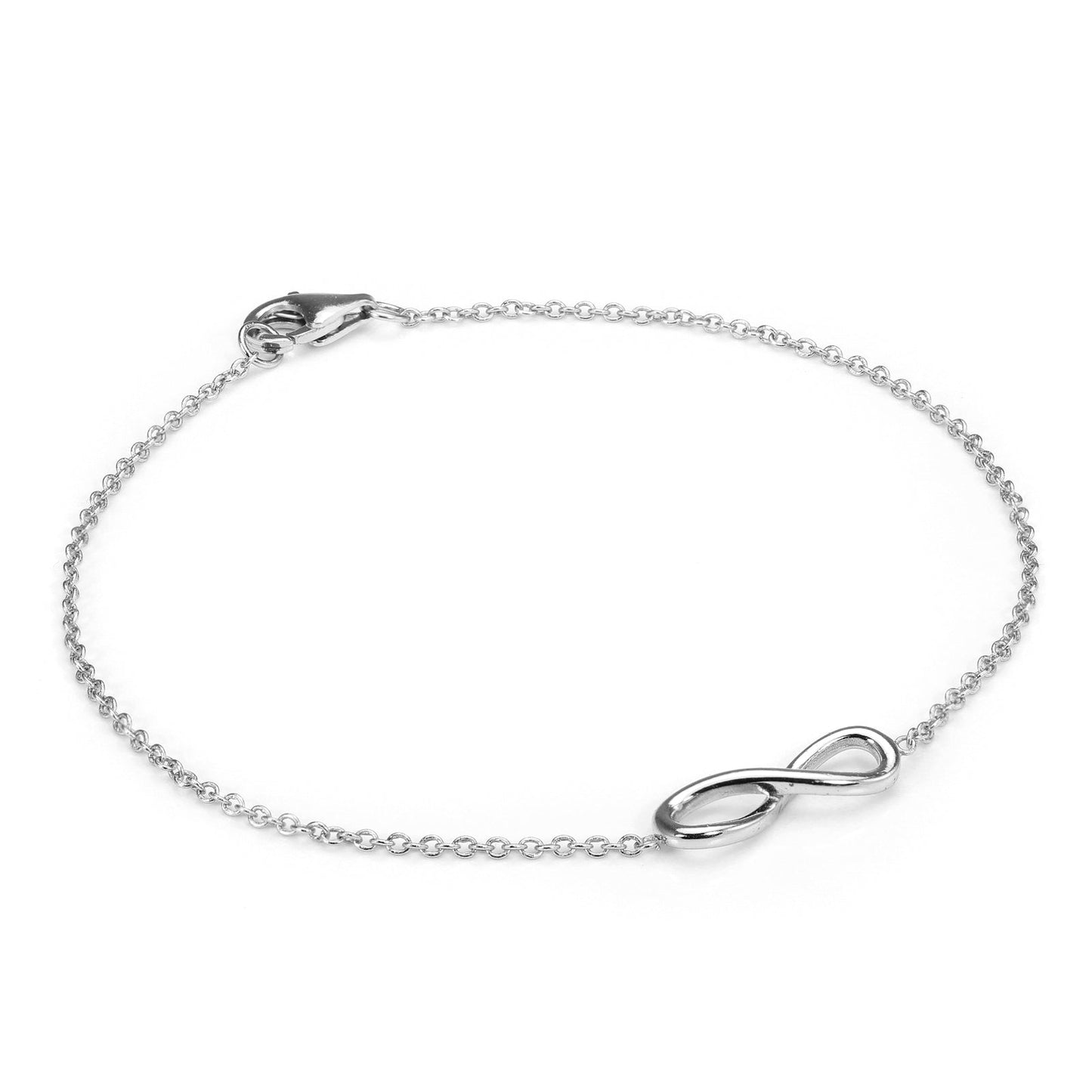 Sterling Silver Infinity Belcher Bracelet with Clasp