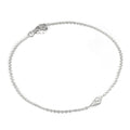 Sterling Silver 7 Inch Fine Belcher Bracelet with Angel Wing Charm & Clasp