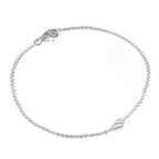 Sterling Silver 7 Inch Fine Belcher Bracelet with Angel Wing Charm & Clasp