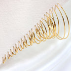 Gold Plated Sterling Silver Hoop Sleeper Earrings - 8mm - 35mm