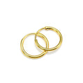 Gold Plated Sterling Silver Hoop Sleeper Earrings - 8mm - 35mm