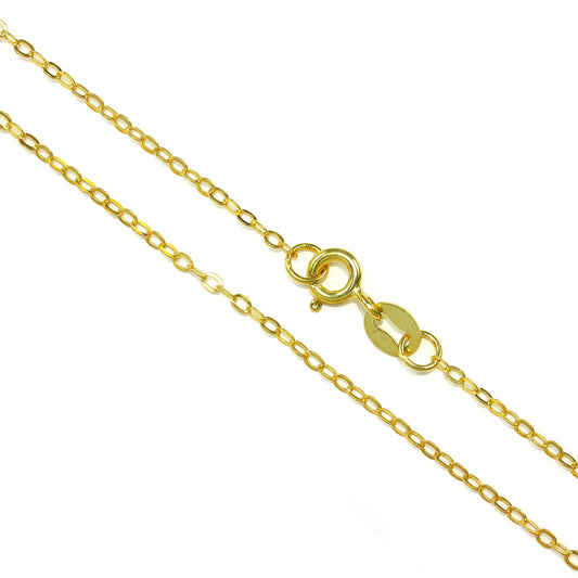 Gold Plated Sterling Silver Fine Trace Chain