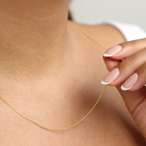 Gold Plated Sterling Silver Fine Diamond Cut Curb Chain