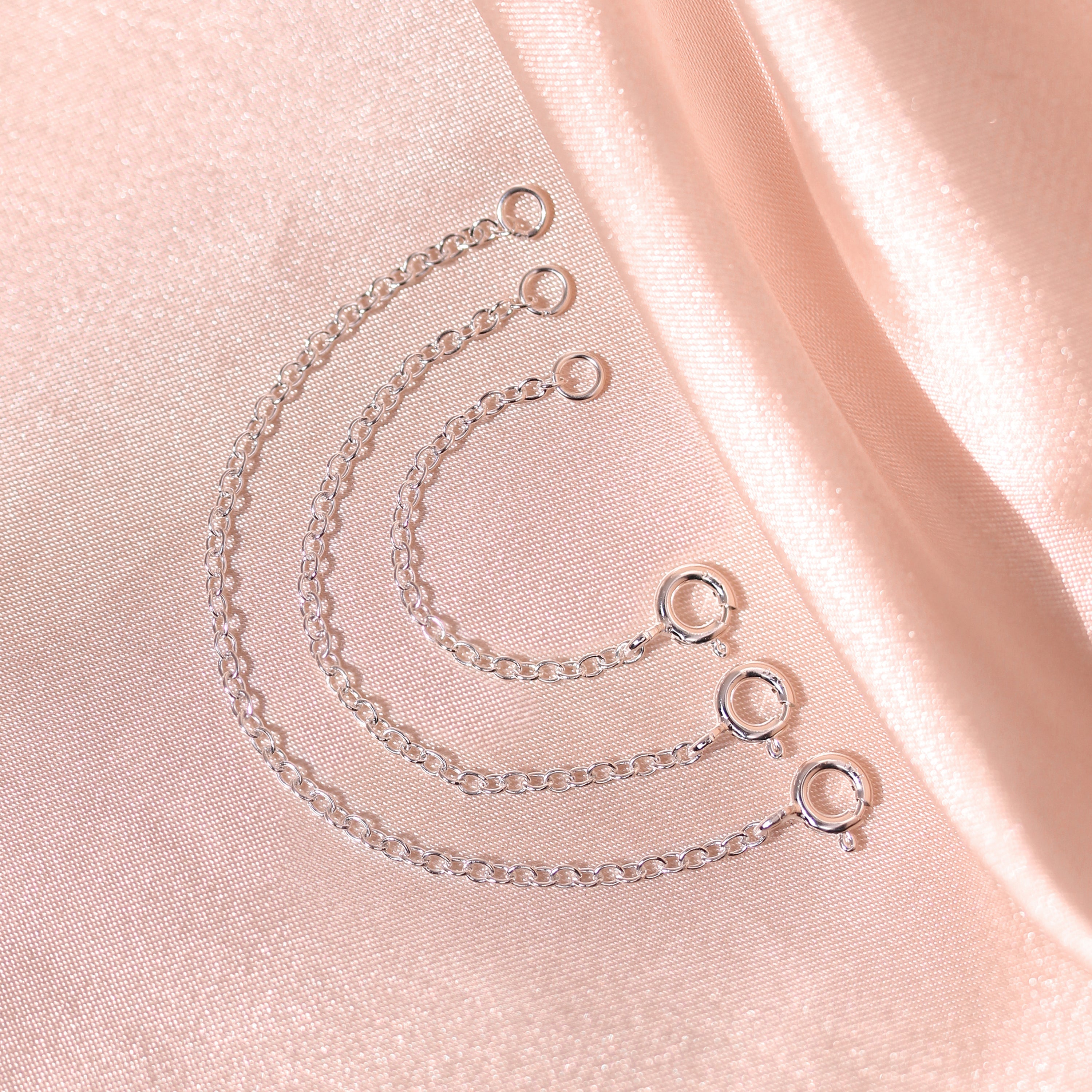 Sterling Silver Trace Chain Extender 2 - 4 Inches