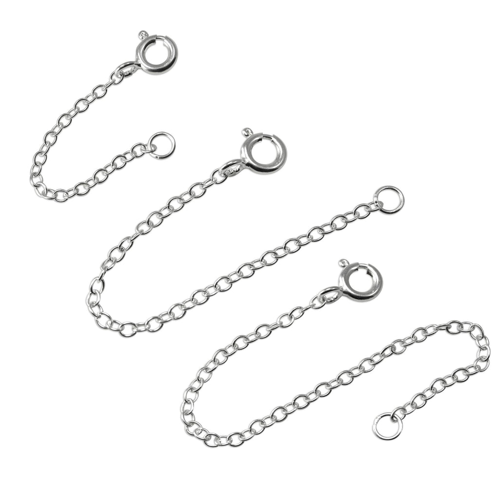Sterling Silver Trace Chain Extender 2 - 4 Inches