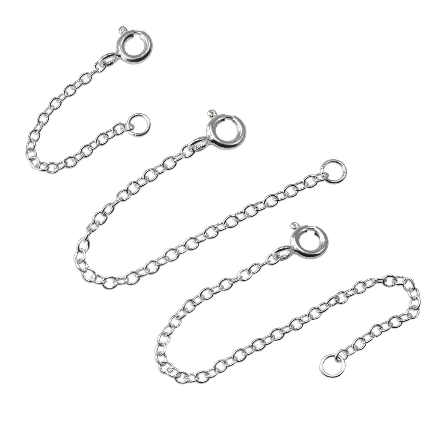 Sterling Silver Trace Chain Extender 2 - 4 Inches