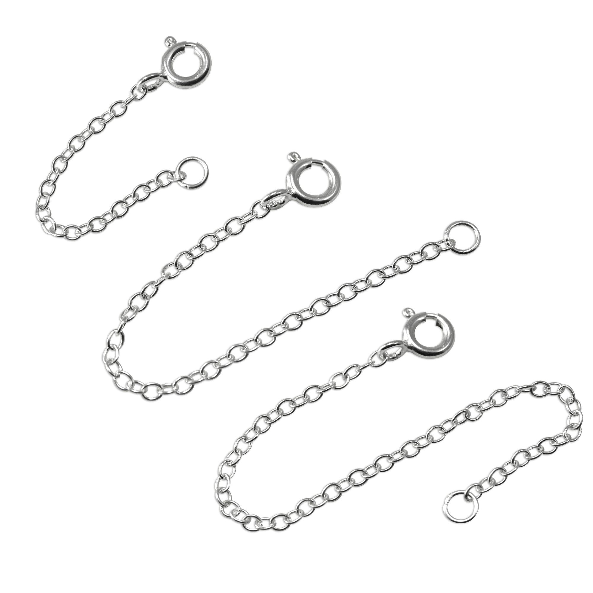 Sterling Silver Trace Chain Extender 2 - 4 Inches