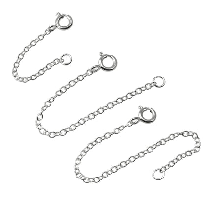 Sterling Silver Trace Chain Extender 2 - 4 Inches