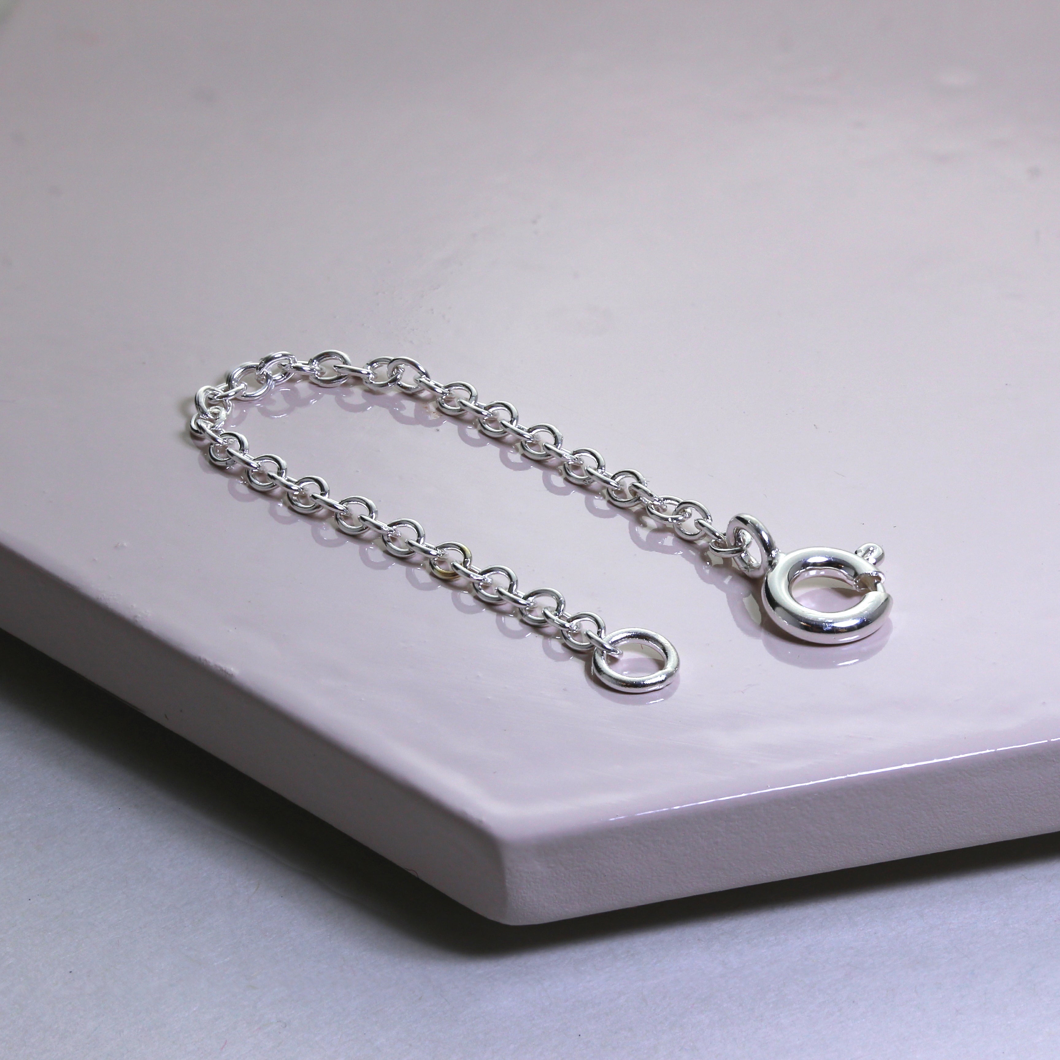Sterling Silver Trace Chain Extender 2 - 4 Inches