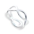 Sterling Silver Adjustable Infinity Midi Ring