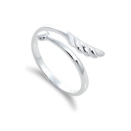 Sterling Silver Heart & Arrow Adjustable Midi Ring