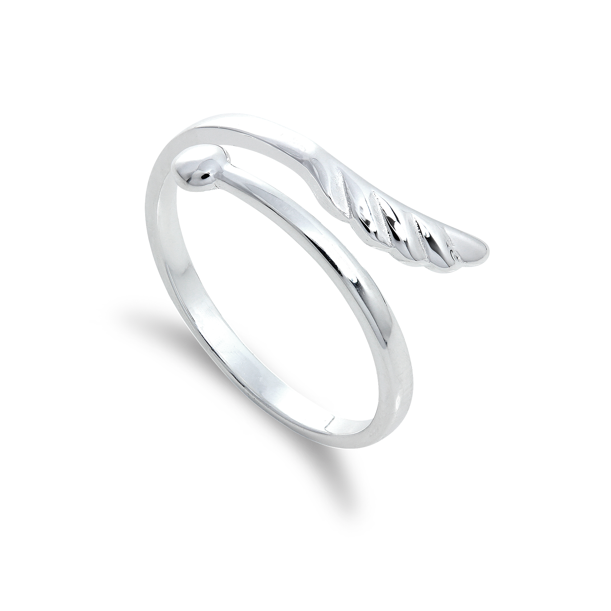 Sterling Silver Heart & Arrow Adjustable Midi Ring