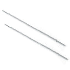 Sterling Silver 12mm Bar Threader Pull Through Belcher Chain Earrings