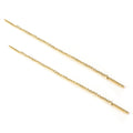 Gold Plated Sterling Silver 12mm Bar Threader Pull Through Earrings