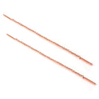 Rose Gold Plated Sterling Silver 12mm Bar Threader Pull Through Earrings