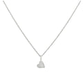 Sterling Silver Small 6mm Flat Heart Pendant Necklace 16 - 22 Inches