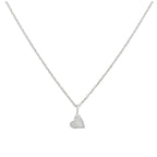 Sterling Silver Small 6mm Flat Heart Pendant Necklace 16 - 22 Inches
