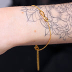 Gold Plated Sterling Silver Fine Infinity Bracelet with Clasp