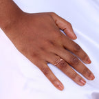 Rose Gold Plated Sterling Silver Arrow Design Adjustable Midi Toe Ring