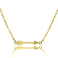 Gold Plated Sterling Silver 16 Inch Arrow Necklace Chain