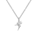 Sterling Silver Winged Fairy Pendant Necklace 14 - 22 Inches