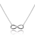 Sterling Silver Infinity Necklace 16-18 Inch Chain