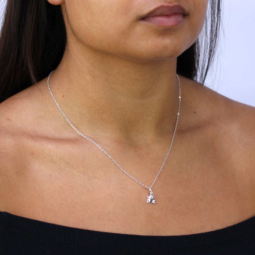 Sterling Silver Frog Necklace 16 - 22 Inches