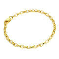 Gold Plated Sterling Silver Belcher Chain Bracelet - 7 Inch