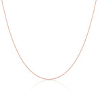 Rose Gold Plated Sterling Silver Fine Diamond Cut Curb Chain 14 - 32 Inches