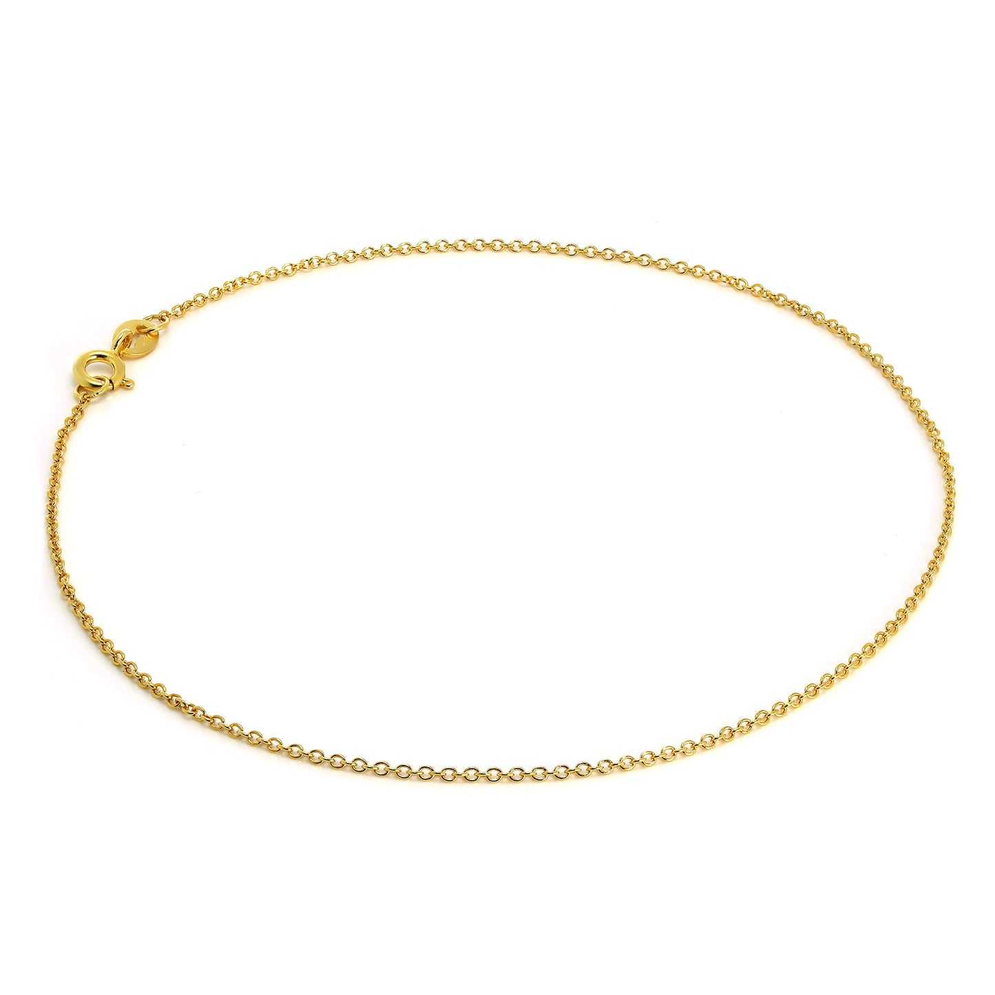 Gold Plated Sterling Silver Fine Trace Chain Anklet