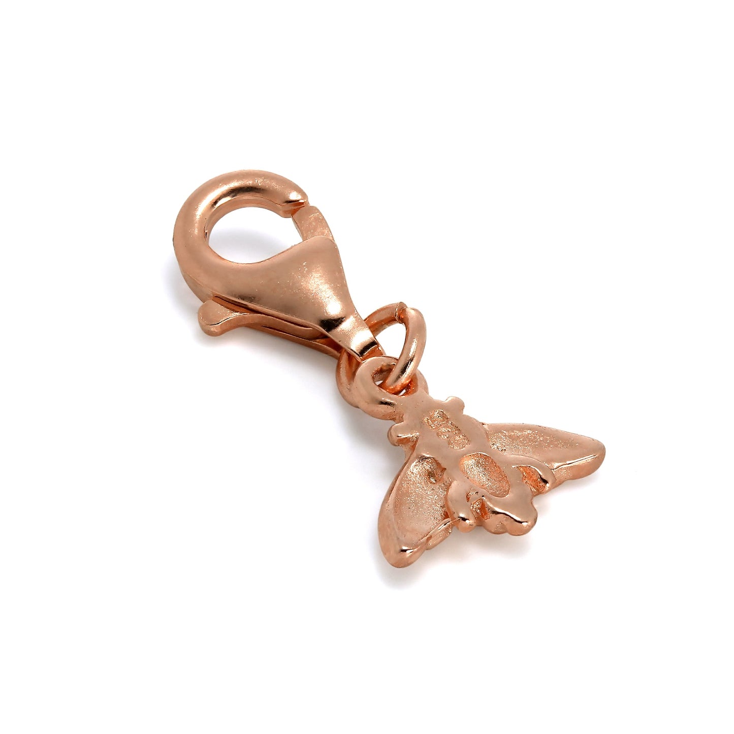 Rose Gold Plated Sterling Silver Bee Clip on Charm