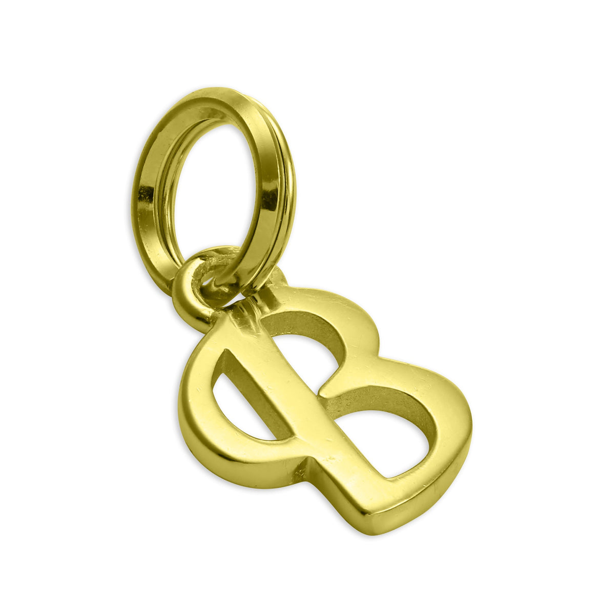 Gold Plated Sterling Silver Script Letter Charm A- Z