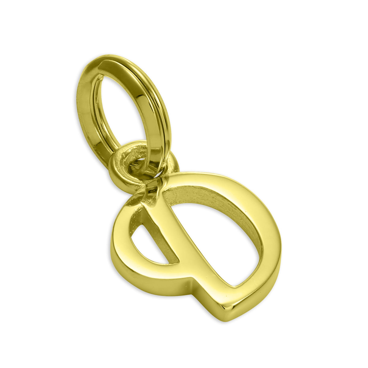Gold Plated Sterling Silver Script Letter Charm A- Z
