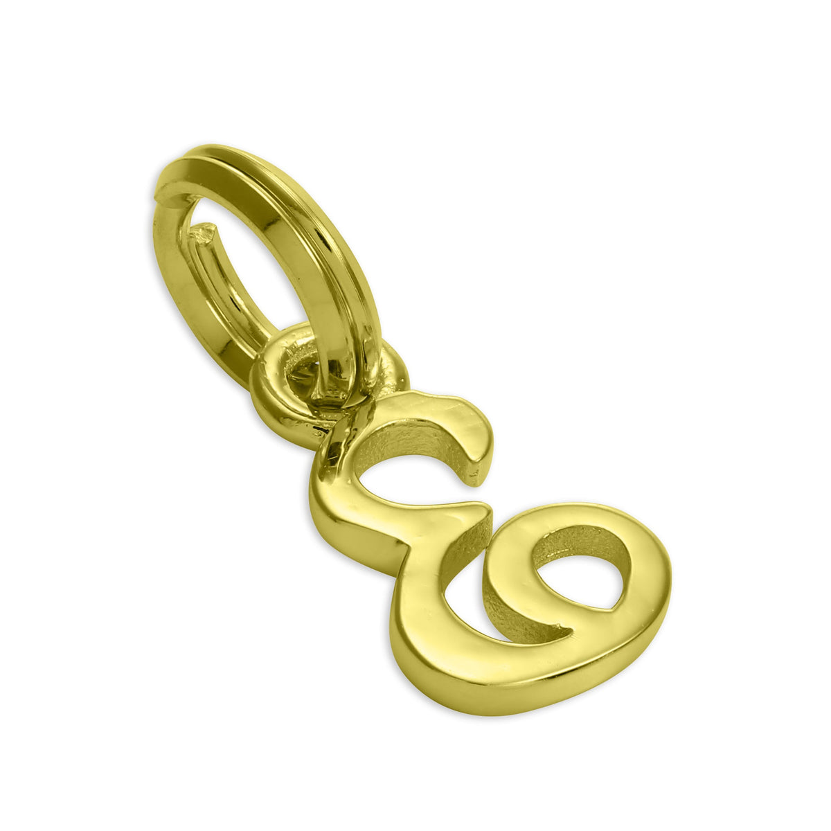Gold Plated Sterling Silver Script Letter Charm A- Z