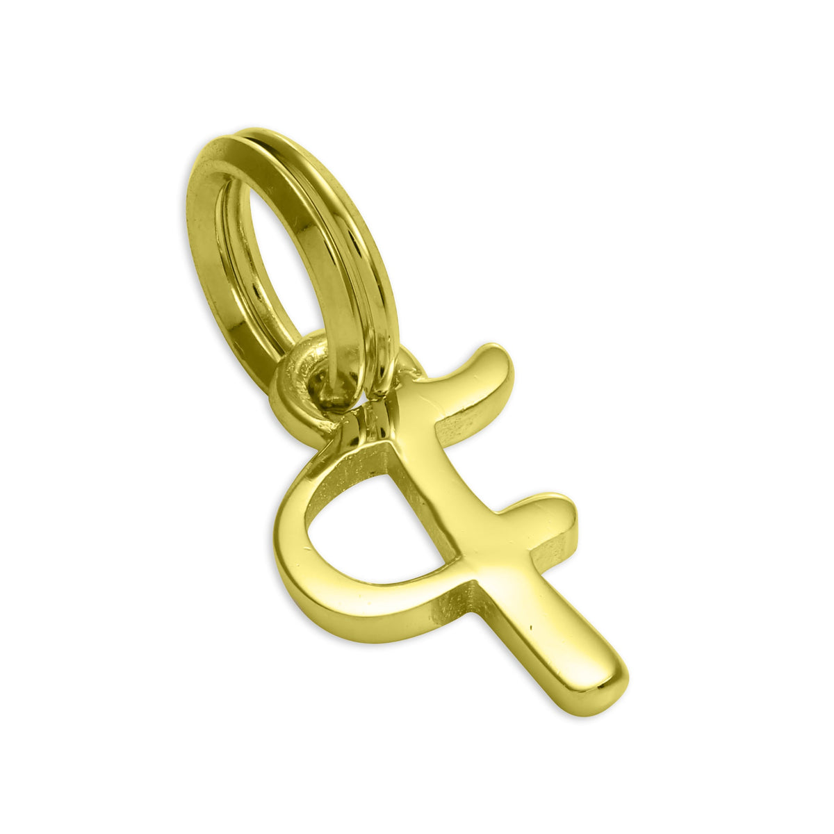 Gold Plated Sterling Silver Script Letter Charm A- Z