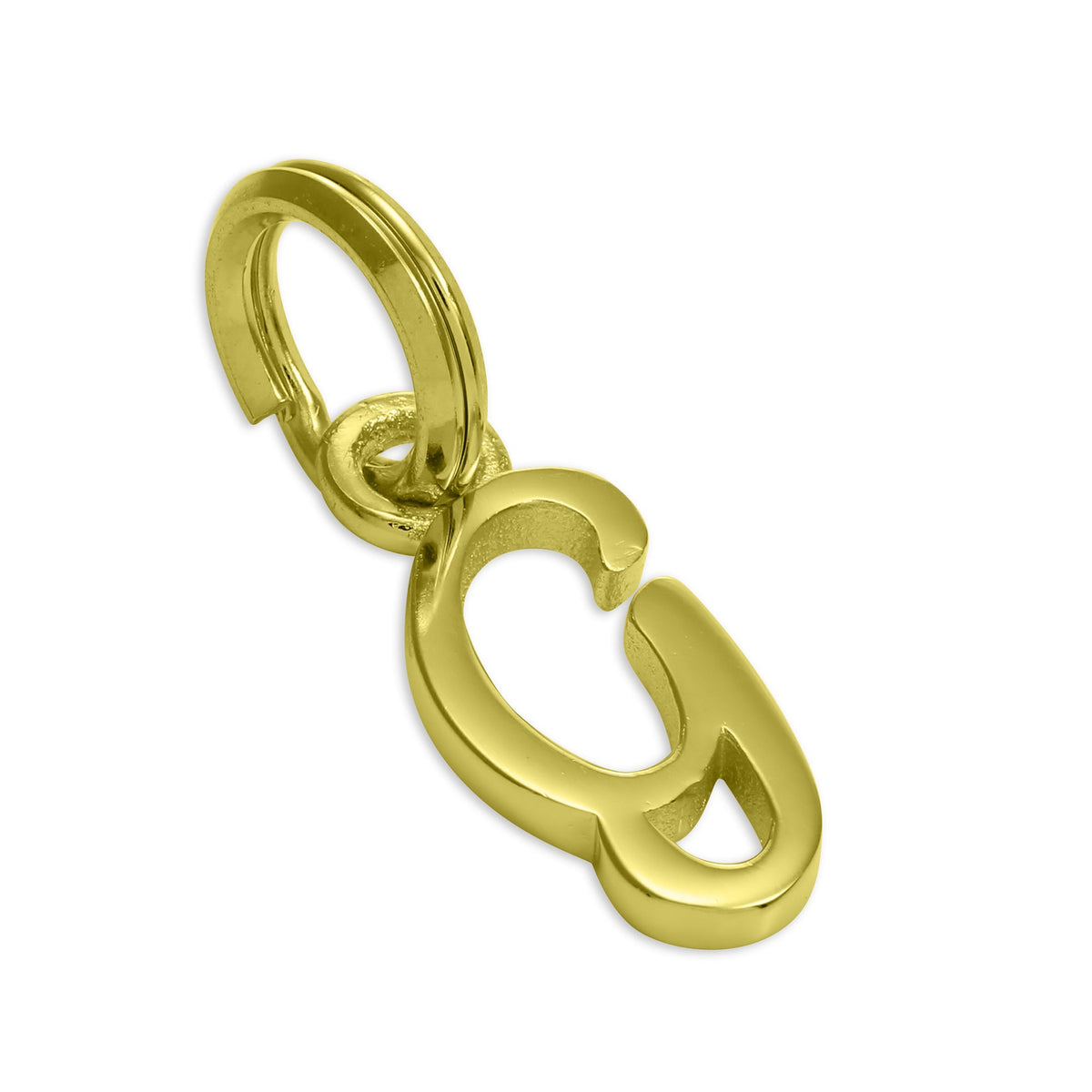 Gold Plated Sterling Silver Script Letter Charm A- Z