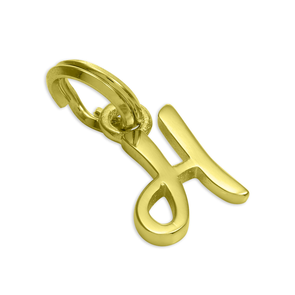 Gold Plated Sterling Silver Script Letter Charm A- Z