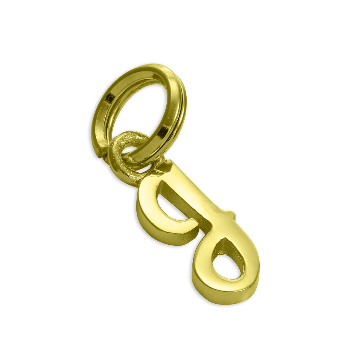 Gold Plated Sterling Silver Script Letter Charm A- Z