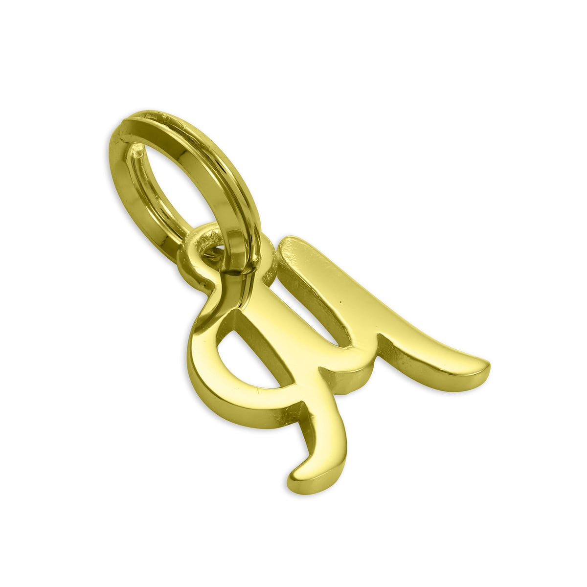 Gold Plated Sterling Silver Script Letter Charm A- Z
