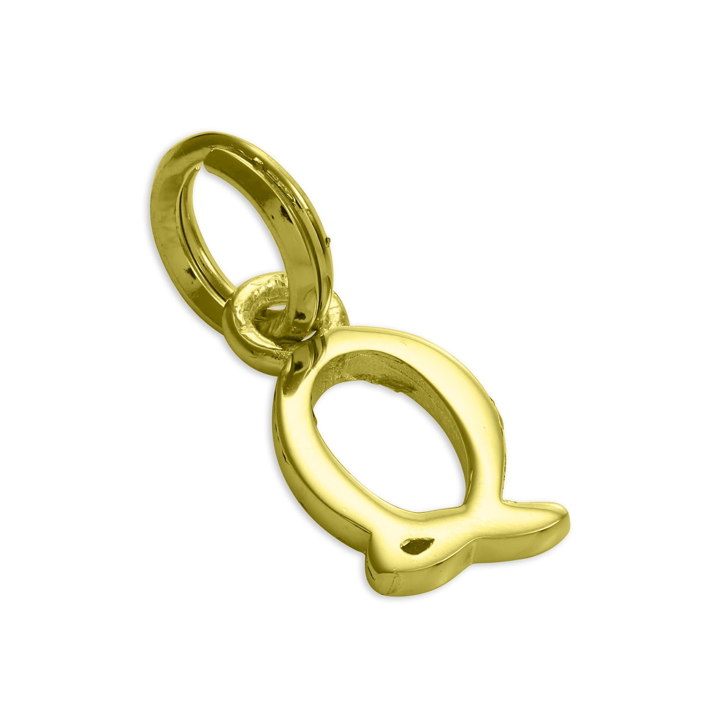 Gold Plated Sterling Silver Script Letter Charm A- Z