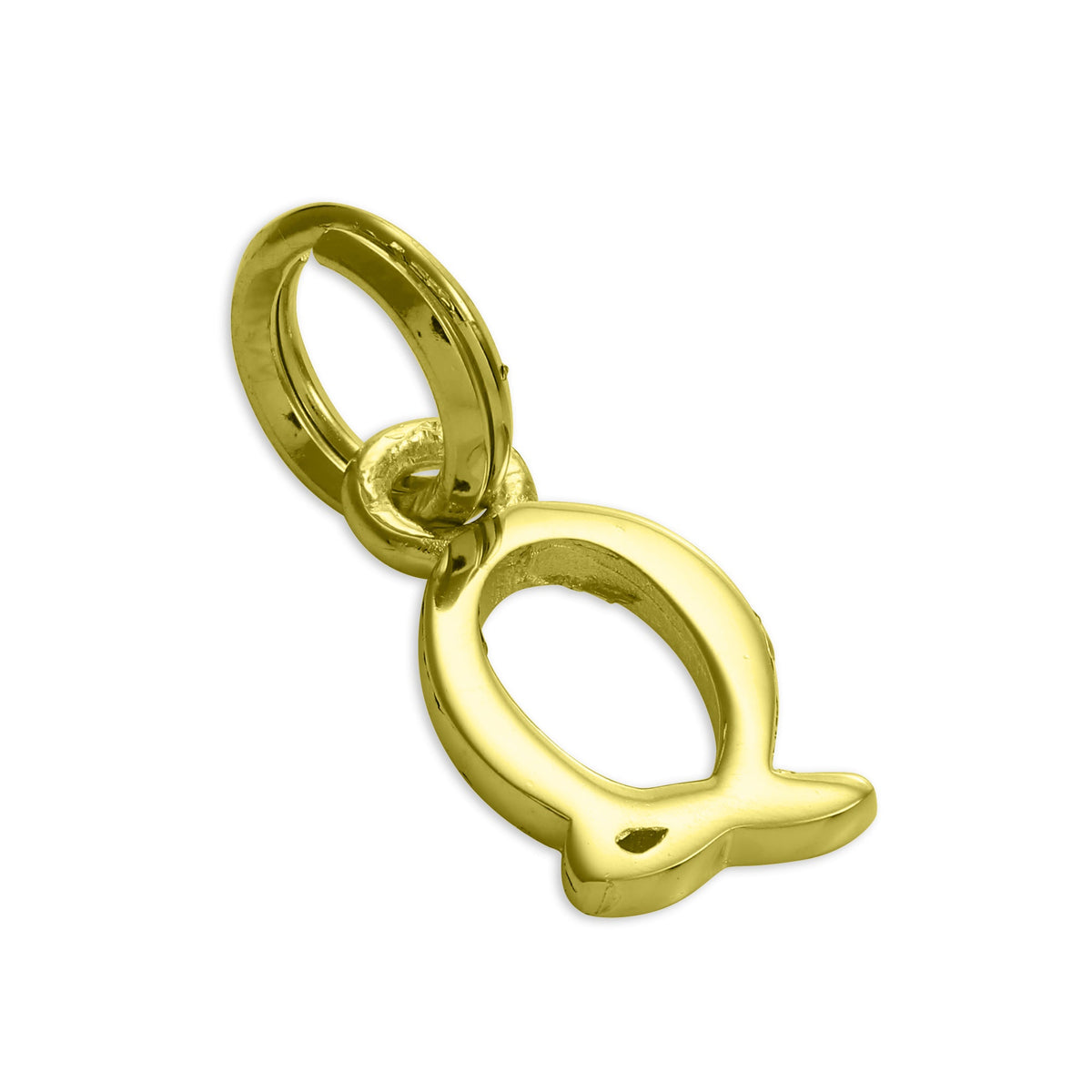 Gold Plated Sterling Silver Script Letter Charm A- Z