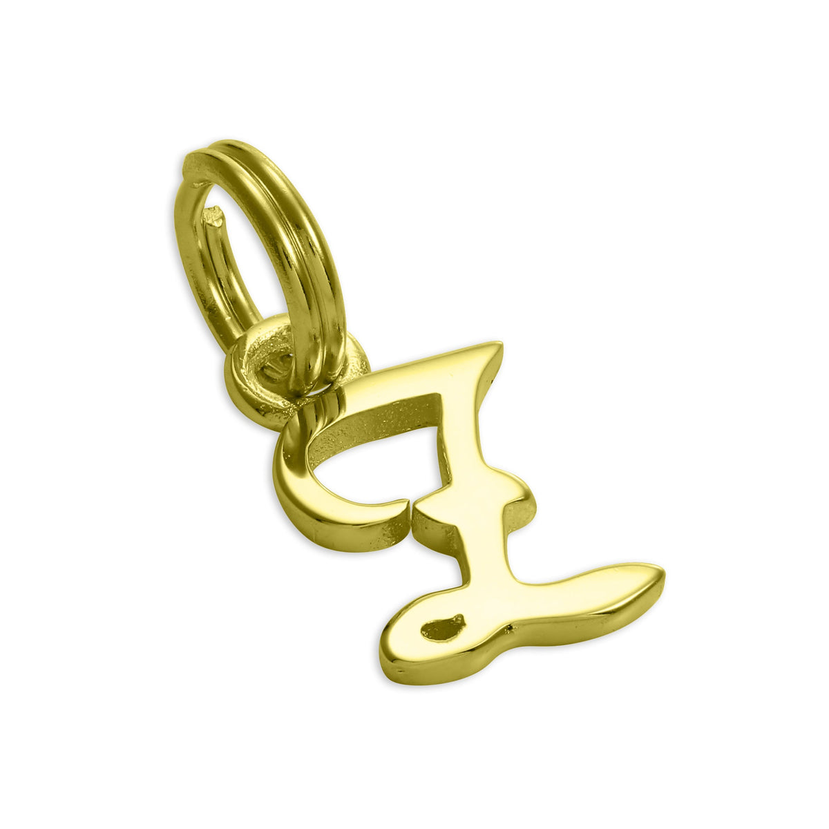 Gold Plated Sterling Silver Script Letter Charm A- Z