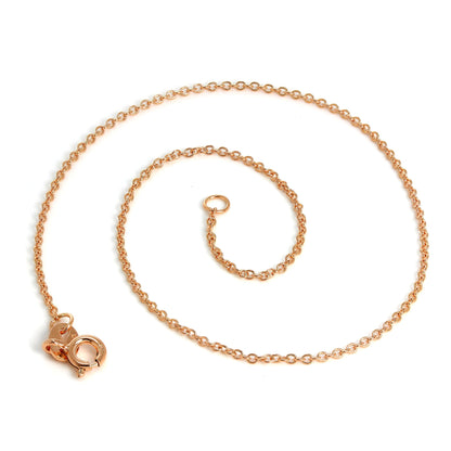 Rose Gold Plated Sterling Silver Trace Chain Anklet